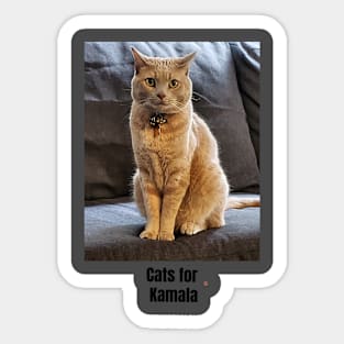 Cats for Kamala Sticker